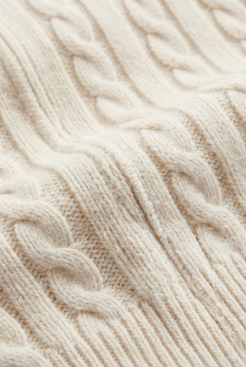 Como Cashmere Hoodie Beige