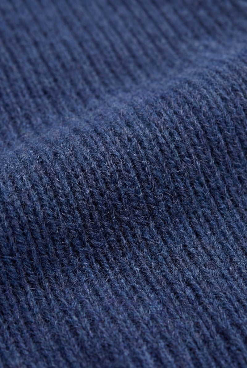 Cortina Cashmere Zip Hoodie Blue
