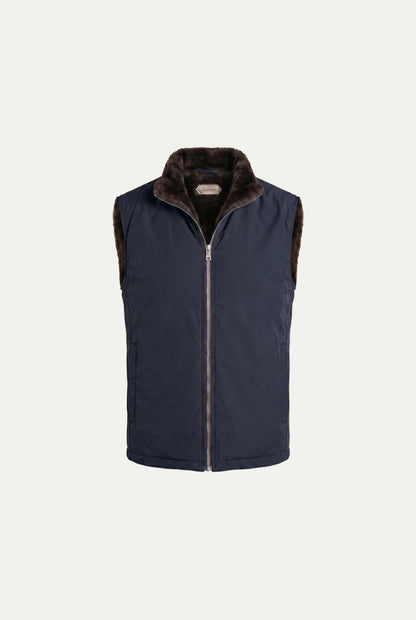 Atelier Outlet Fur Bodywarmer Navy