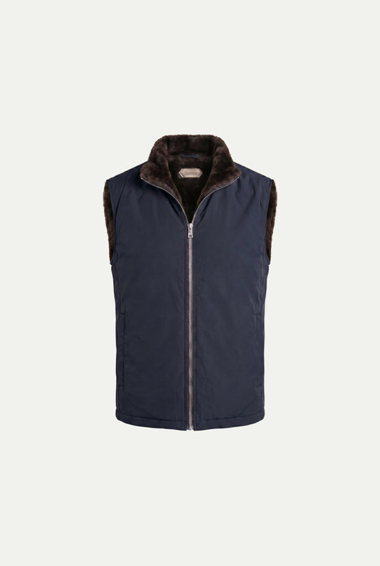 Atelier Outlet Fur Bodywarmer Navy