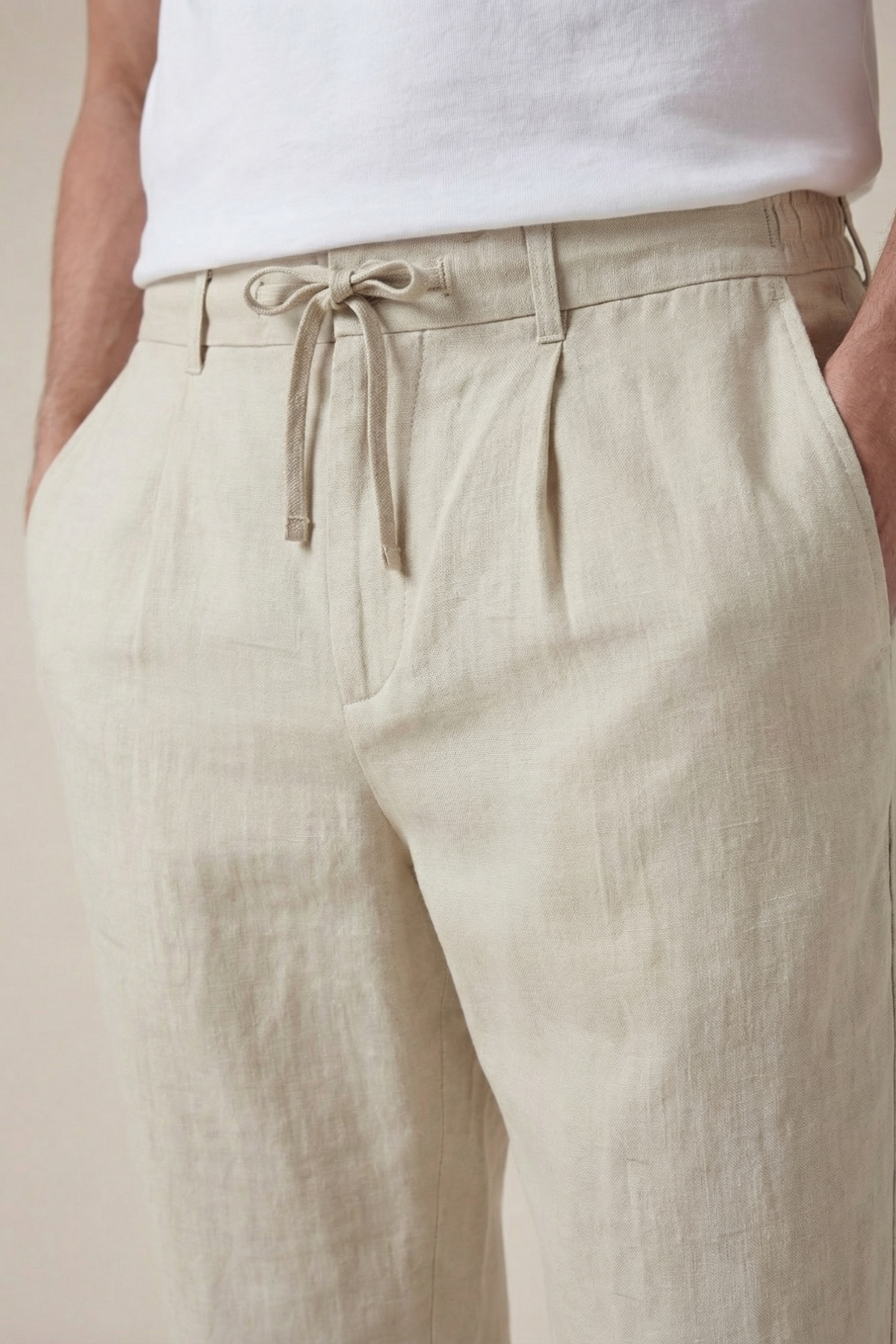 Amalfi Linen Trousers Beige