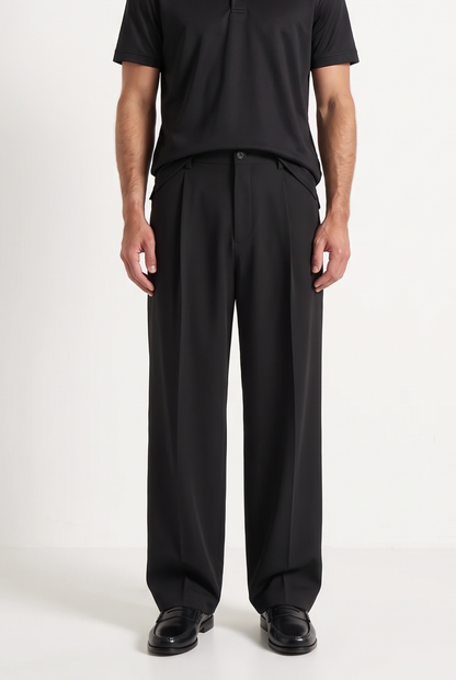 Portofino Wide Leg Trouser Black