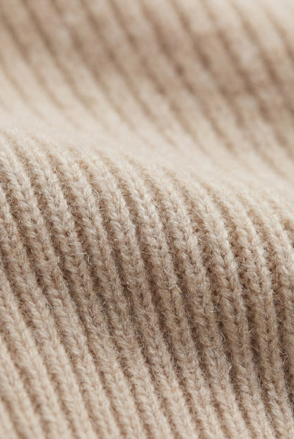 Cortina Cashmere Zip Hoodie Beige