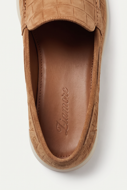 Yacht Loafer Nubuck Crocodile Camel