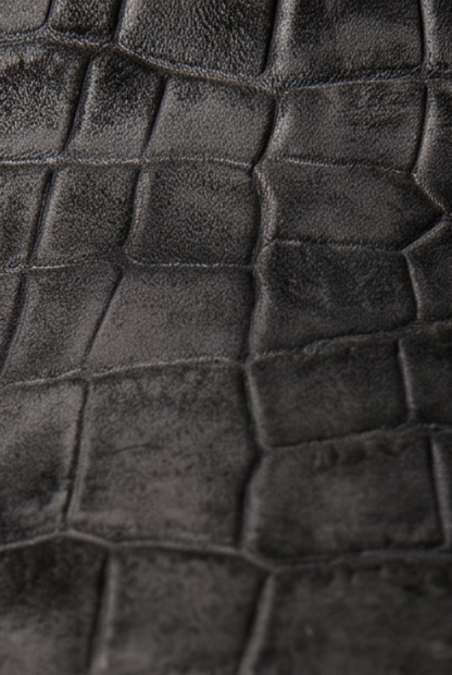 Yacht Loafer Nubuck Crocodile Charcoal