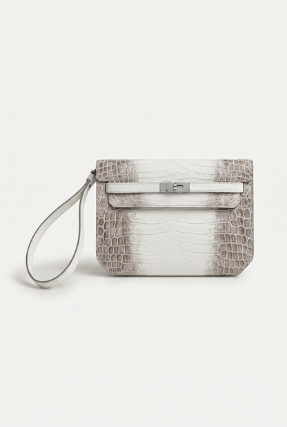 Atelier Outlet Crocodile Pouch Glacier