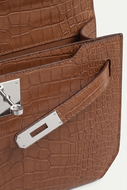 Atelier Outlet Crocodile Pouch Cognac