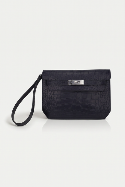 Atelier Outlet Crocodile Pouch Black