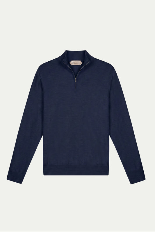Merino Quarter Zip Navy