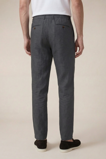 Amalfi Linen Trousers Black