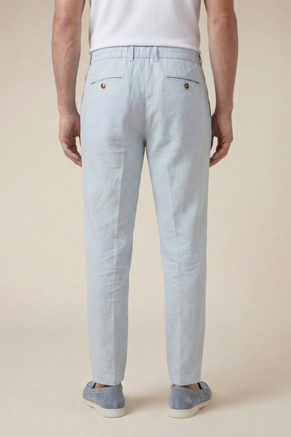 Amalfi Linen Trousers Blue