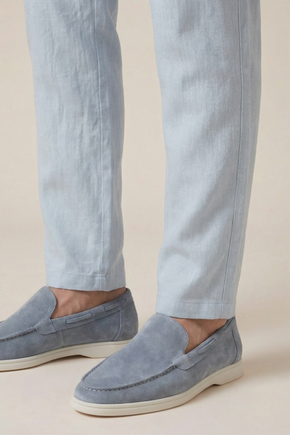 Amalfi Linen Trousers Blue