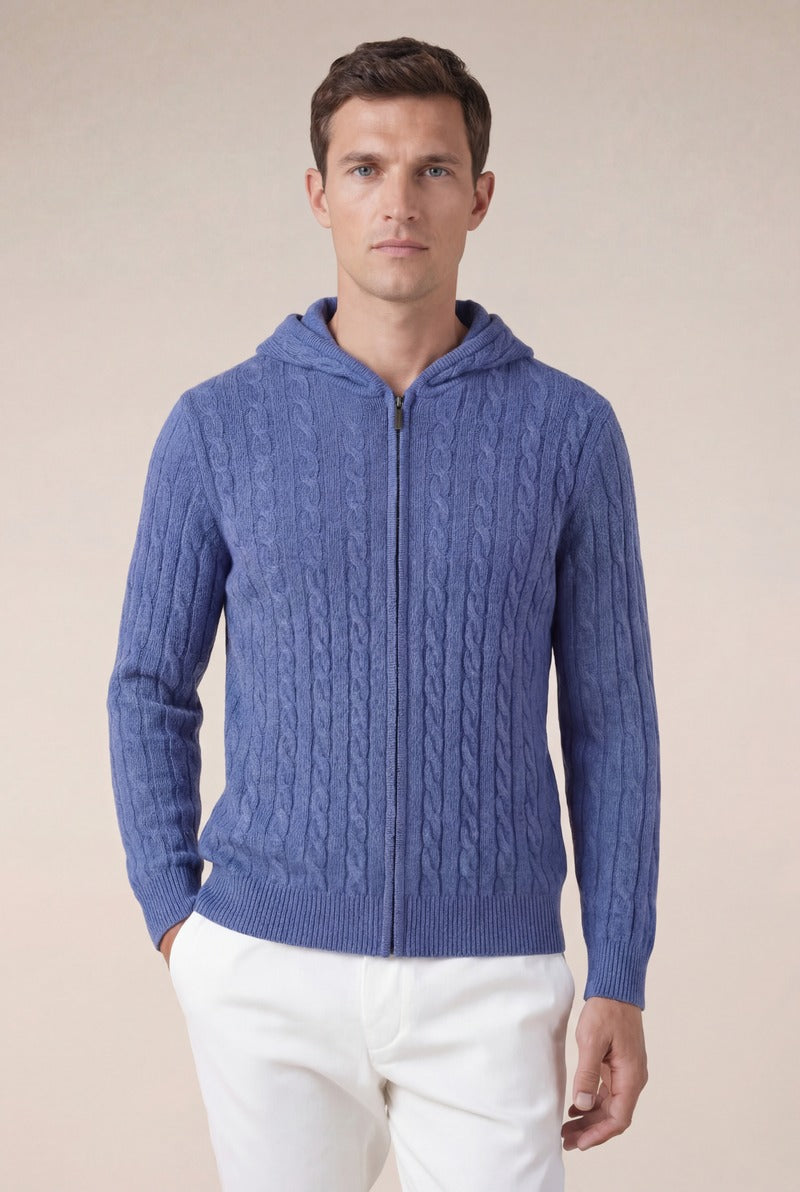 Como Cashmere Hoodie Blue
