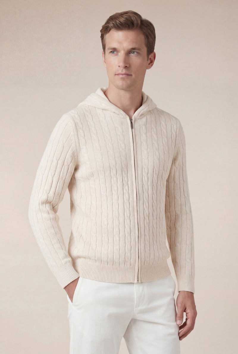 Como Cashmere Hoodie Beige