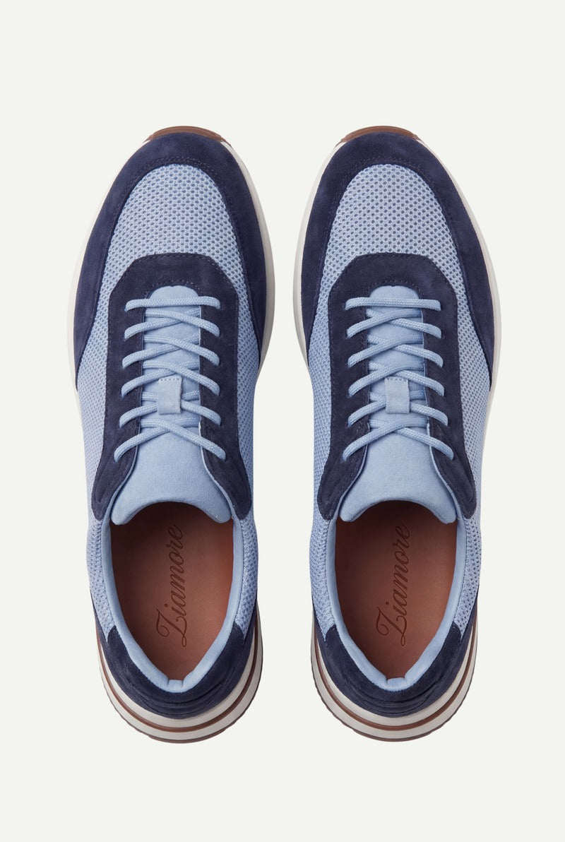 Portofino Trainer Suede Baby Blue