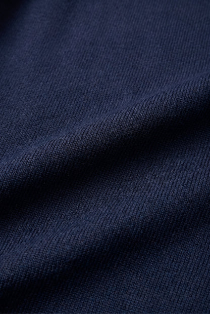 Merino Quarter Zip Navy