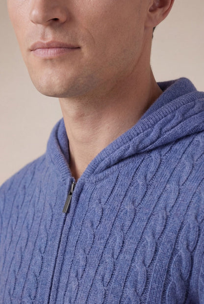 Como Cashmere Hoodie Blue