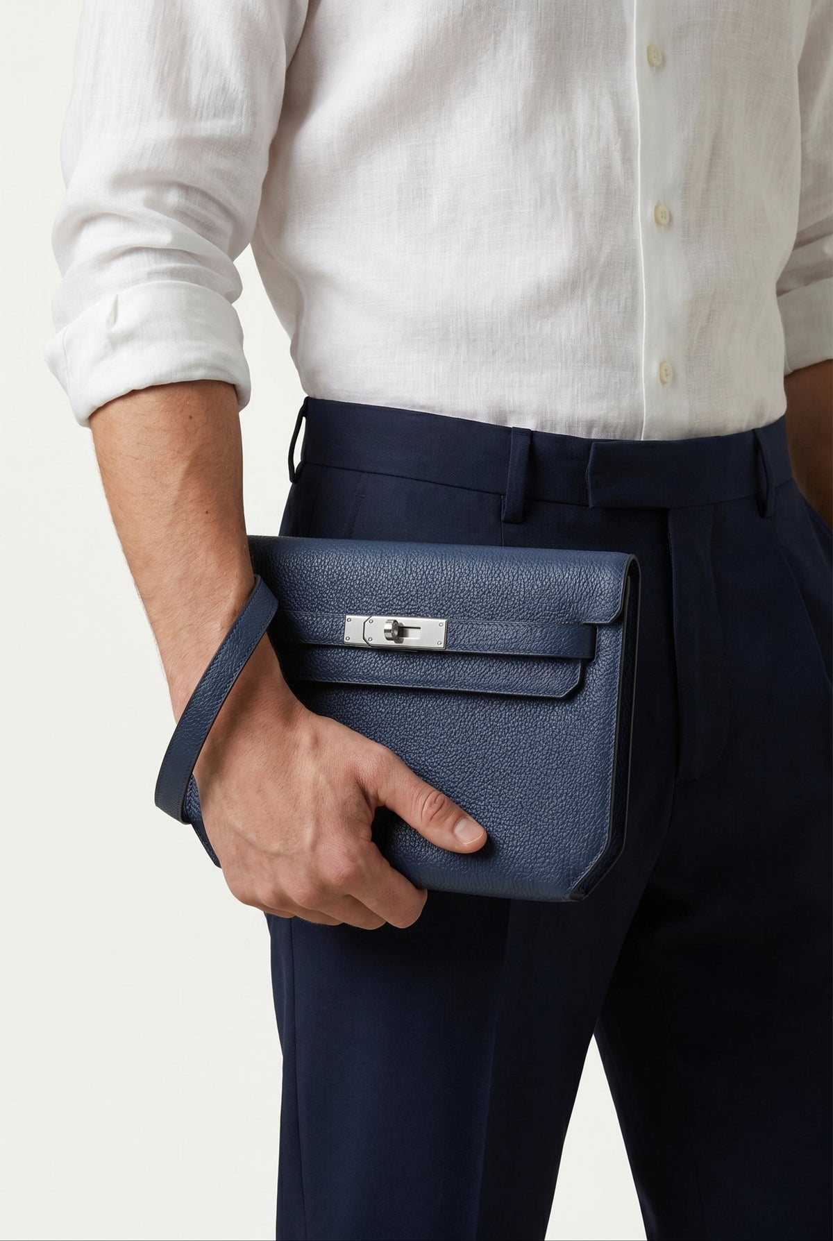 Atelier Outlet Leather Pouch Navy