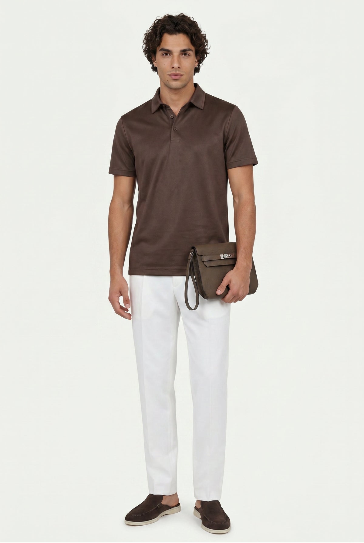 Atelier Outlet Leather Pouch Khaki