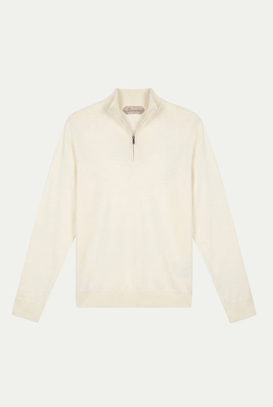 Merino Quarter Zip Cream