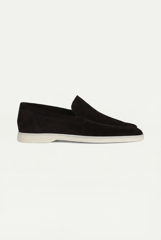 Amalfi Classic Suede Loafer Black