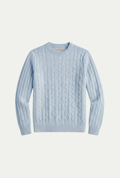 Como Cashmere Crewneck Baby Blue