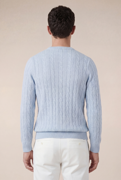 Como Cashmere Crewneck Baby Blue