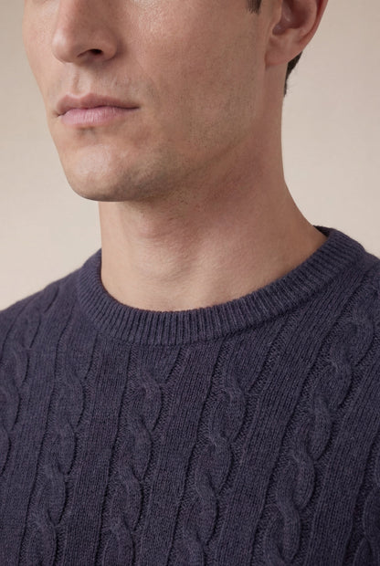 Como Cashmere Crewneck Navy