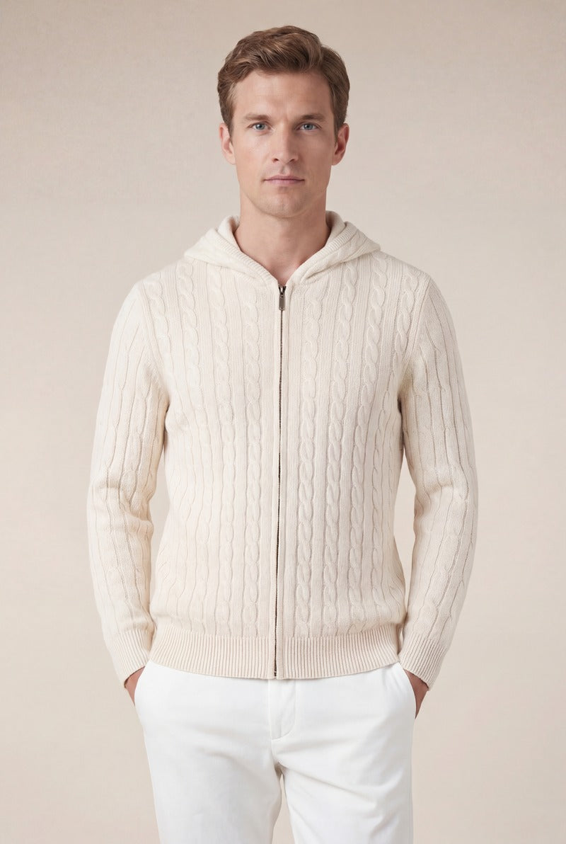 Como Cashmere Hoodie Beige