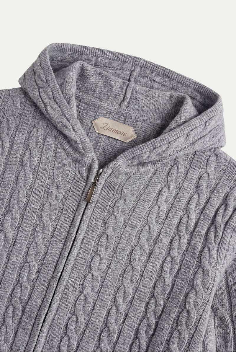 Como Cashmere Hoodie Grey