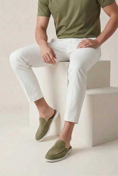 Yacht Suède Mule Olive