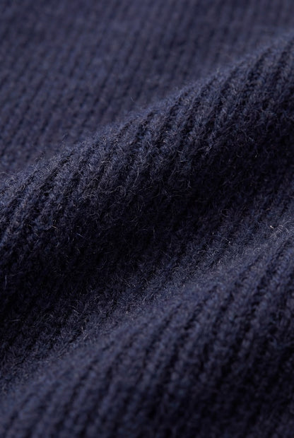 Cortina Cashmere Zip Hoodie Navy